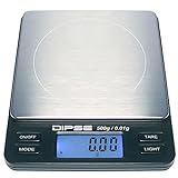 (500 g x 0,01 g) - Digital Scales TP Series, Accurate High-Precision Pocket Scales, Gold Scales with Extra-Large Weighing Surface, 500 g x 0,01 g