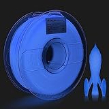 AMOLEN Filamento PLA 1.75mm Glow in the Dark para Impresora 3D, Azul Brillante, Impresora 3D Filamento, 1 kg