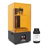 LONGER Orange 10 Impresora 3D, Resina Impresora 3D SLA con Iluminación LED Paralela, Cuerpo de Metal Completo, 98mm x 55mm x 140mm Tamaño de Impresión, Advertencia de Temperatura