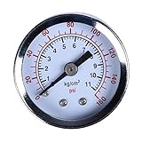 rongweiwang 0-160psi Atornille el Montaje de Manómetro probador del calibrador de presión del manómetro Aire Agua Gas Compresor hidráulico
