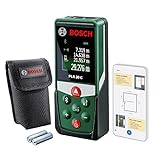 Bosch medidor láser PLR 30 C (mide con precisión distancias de hasta 30 m, Bluetooth, diferentes funciones de medición)