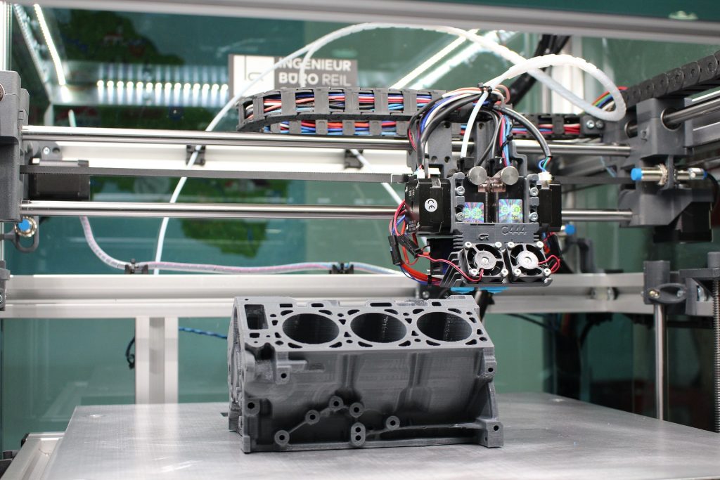 Bloque motor en impresion 3D para prototipos